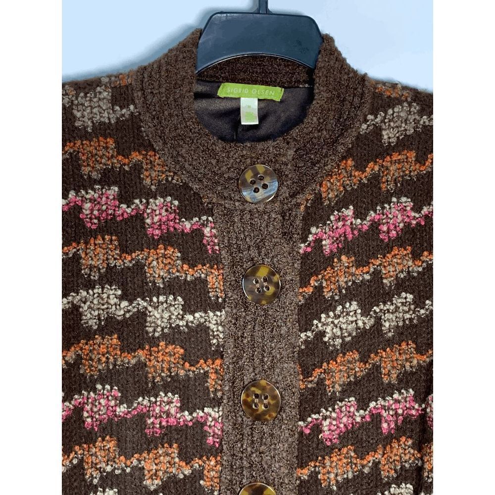 Sigrid Olsen Women's Blazer Jacket Lined Brown Medium - Picture 9 of 10